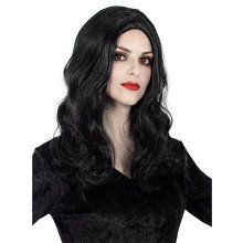 Morticia Addams Pruik Zwart The Addams Family