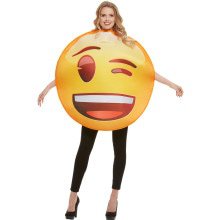 Vet Knipoog Emoji Kostuum