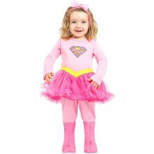 Roze Superzoete Supergirl Meisje Kostuum