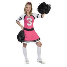 Stralende Sandy Cheerleader Vrouw Kostuum