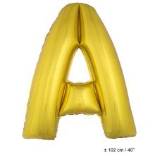 Folie Ballon Letter A Goud XL 102cm (Leeg)