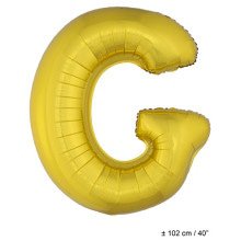 Folie Ballon Letter G Goud XL 102cm (Leeg)