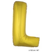 Folie Ballon Letter L Goud XL 102cm (Leeg)