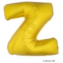 Folie Ballon Letter Z Goud XL 102cm (Leeg)