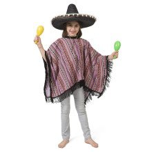 Poncho Manolita Mexicaanse Mariachi Kind Kostuum