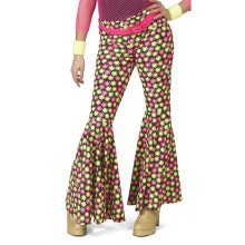 Fluor Flower Power Goes Disco Broek Vrouw