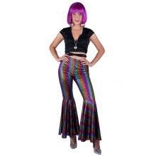 Disco Striped Rainbow Brit Broek Vrouw