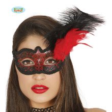 Oogmasker Met Veren Torcello