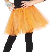 Oranje Tutu Met Glitter Regen Kind