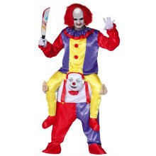 Op De Schouders Van Een Clown Man Kostuum