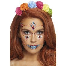 Bijouterie Op Sticker Voor Op Het Gezicht Day Of The Dead