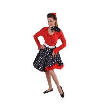 Jaren 50 Swing Rock Rok Zwart Vrouw