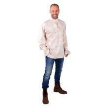 Blouse Musketier Met Jabot Creme Man