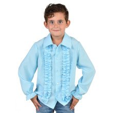 Ruches Blouse Lichtblauw Jongen