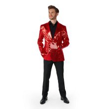 Quizmaster Sequins Red Pailletten Man