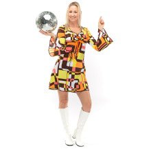 Jaren 70 Hippie Soul Disco 60s Dolle Lijnen Vrouw Kostuum