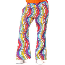 Jaren 60 Regenboog Flower Power Hippie Festival Broek Man