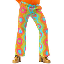 Jaren 60 Psychedelische Golven Flower Power Hippie Festival Broek Man