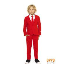 Intense Red Devil Opposuit Jongen Kostuum