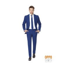 Klassiek Navy Royale Opposuit Man Kostuum