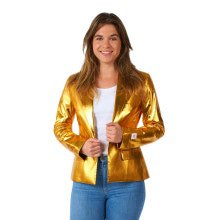 Shiny Groovy Gold Jas Vrouw