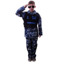 Marinier Paratrooper Kinder Kostuum Blauw Camouflage Jongen