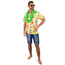 Tropische Hawaii Overhemd Geel Man