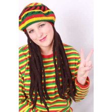 Reggae Bob Baret Met Rasta Haar