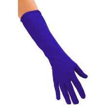 Neon Blauw Handschoen Lang Nylon Water Disco