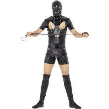 Geinig Bondage Gimp Bodysuit Man Kostuum