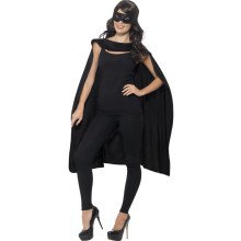 Zwarte Cape En Oogmasker Superheld Zorro Kostuum