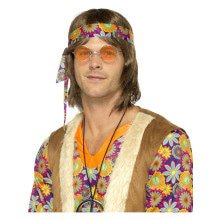 Jaren 70 Hippie Bril Oranje