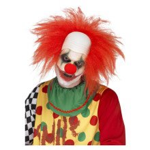 Gekke Professor Clown Pruik Rood