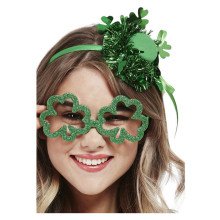 Bril St Patricksday Glitter Groen