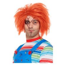 Verwarde Clown Pop Pruik Oranje