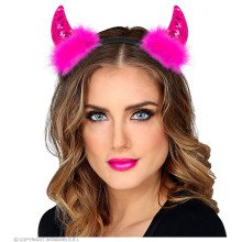 Sweet Devil Haarband Pailletten Roze