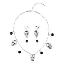 Halloween Juweel Ketting En Oorbellen Schedels