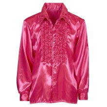 Lekker Foute Rouchenblouse Roze Man