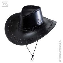 Cowboyhoed Lederlook Met Decoratie, Zwart