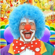 Pruik, Clown Blauw