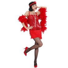 Enchanting Flapper Jurk Rood Kostuum Vrouw