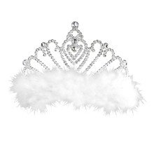 Prinsessen Tiara Met Witte Marabou