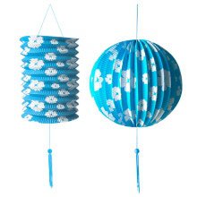 Feestelijke Decoratie Set Blauw / Wit