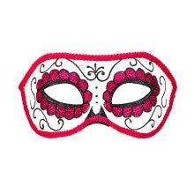 Mexicaans Oogmasker Dia De Los Muertos Zwart & Roze