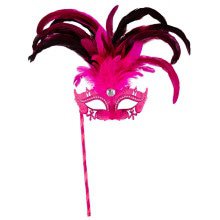 Gedistingeerd Oogmasker Met Stokje, Roze Luxe Versie