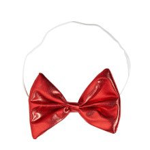 Circus En Show Strikje Metallic, Rood