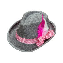 Oktoberfest Heren Beierse Fedora Met Roze Veren