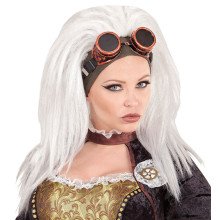 Pruik Steampunk Met Stofbril Wannawhite