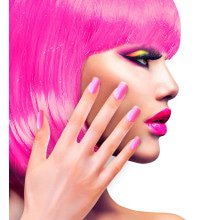 Nagels Airbrush Neon Roze 80s Lady