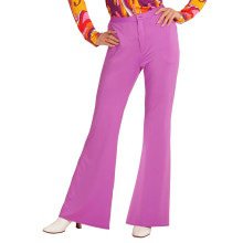 Groovy Gwendolyn 70s Dames Broek, Paars Vrouw